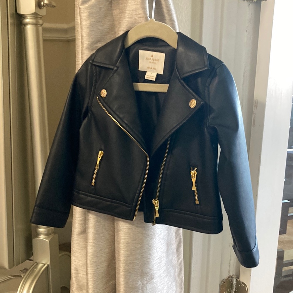 Kate spade toddler leather like jacket.